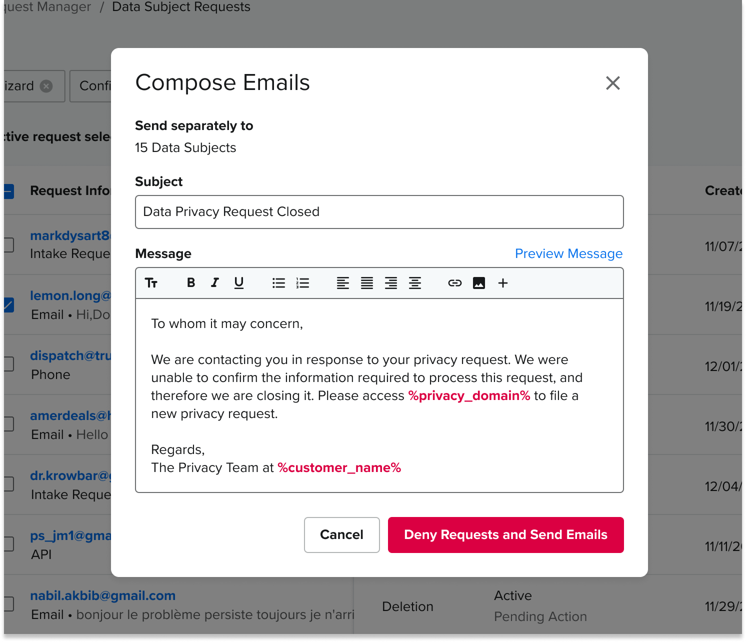 Compose Emails