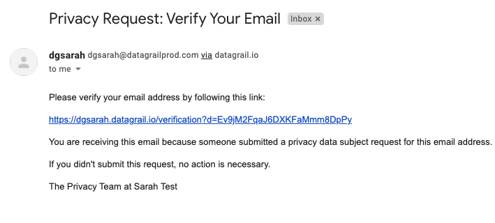 Email Verification Reminder Message