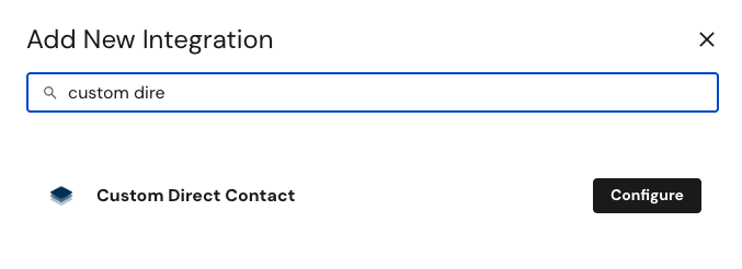 Custom Direct Contact Integration