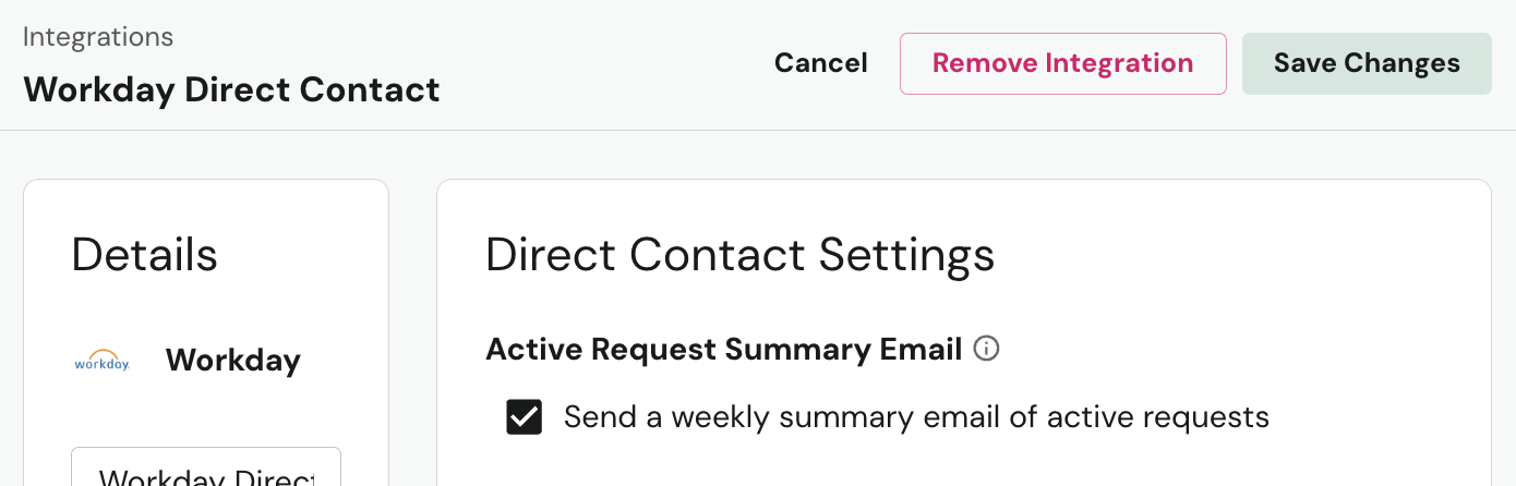 Active Request Summary Email Configuration