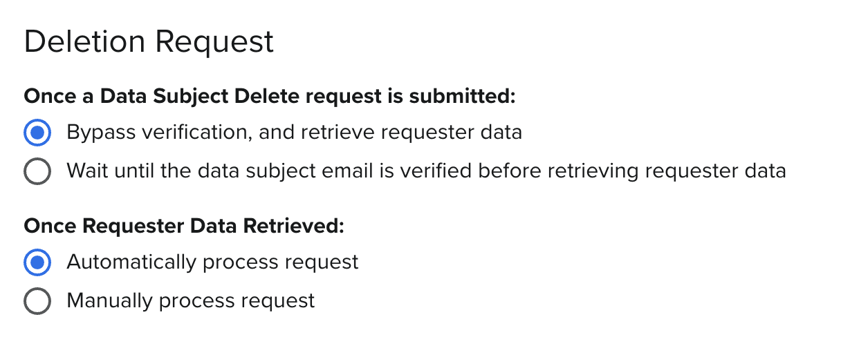 Deletion Automation Request