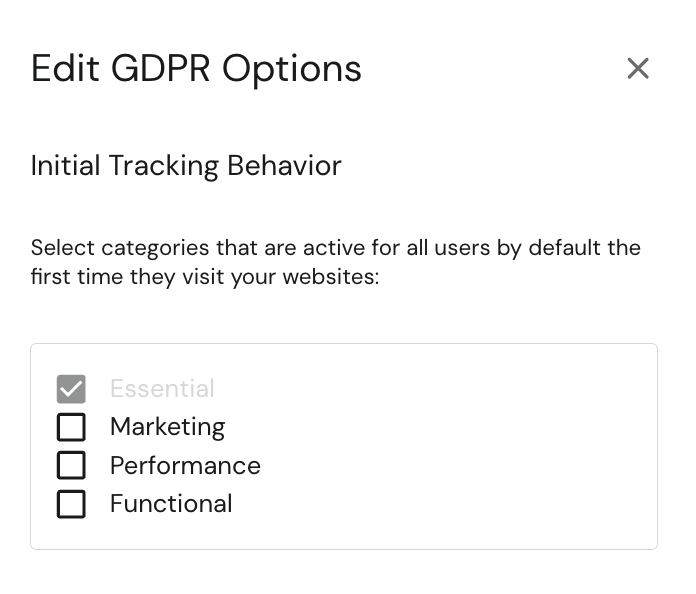 GDPR Options