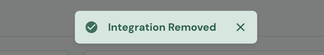 Integration Removed