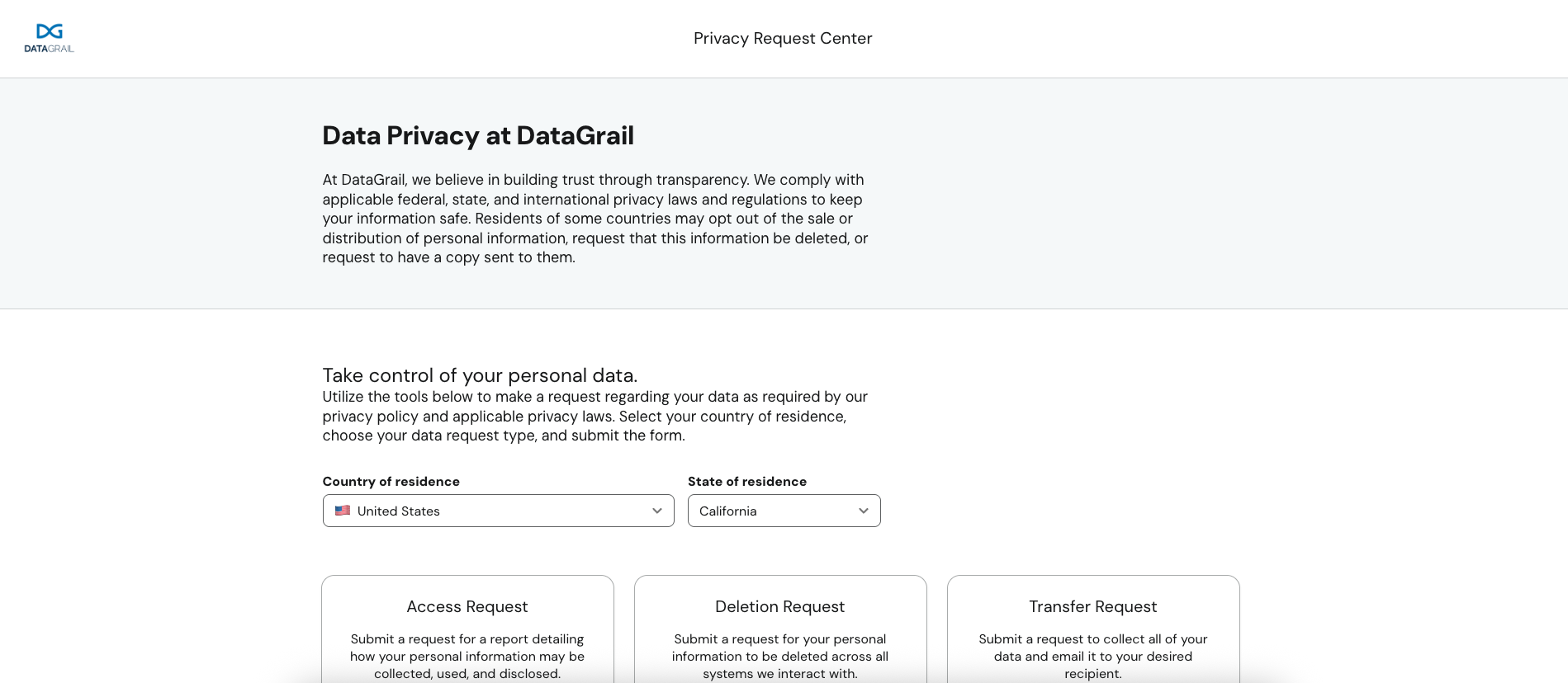 Privacy Request Center