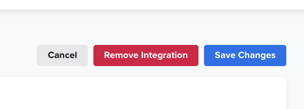 remove or save an integration
