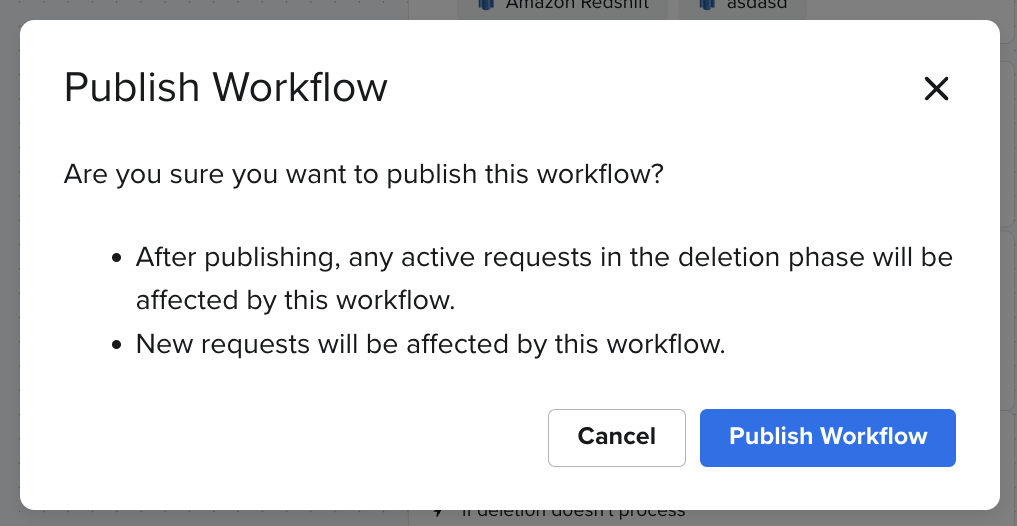 Publish Workflow Modal