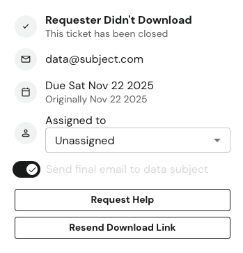 Resend Download Link